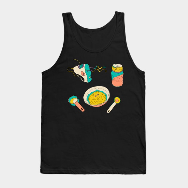 Homemade bread baking kit sticker pack Tank Top by Earthy Planty